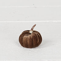 Mini Velvet Pumpkin, Brown