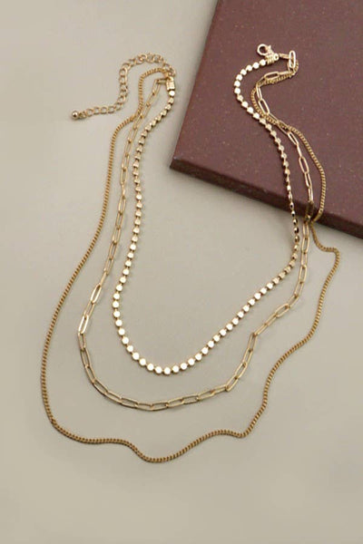 Layered Chain Necklace // Gold or Silver