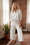 Nikki Scuba Half Zip Pullover & Wide Leg Pants Set