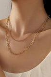 Double Layered Necklace // Gold