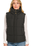Skylar High Neck Puffer Vest