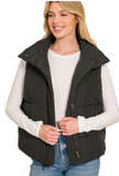 Skylar High Neck Puffer Vest