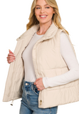 Skylar High Neck Puffer Vest
