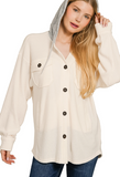 Adley Brushed Rib Hooded Shacket