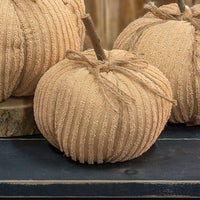 Cream Chenille Pumpkin