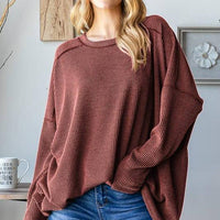 Cali Oversize Top // Rust // Small - 3XL