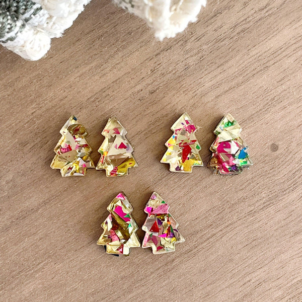 Confetti Tree Stud Earrings