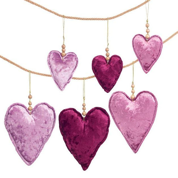 Crushed Velvet Heart // Multiple Sizes