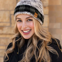 Green Plaid Banner Winter Hat