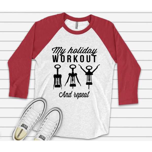 Holiday Workout Raglan Shirt // 2XL