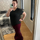 Denver Flare Pants // Burgandy // 2XL & 3XL