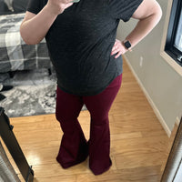 Denver Flare Pants // Burgandy // 2XL & 3XL