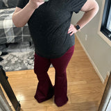 Denver Flare Pants // Burgandy // 2XL & 3XL
