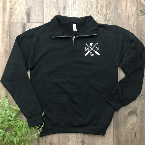 Minnesota 1/4 Zip Pullover, Black; Small - 3XL