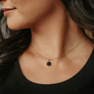 Black Gemstone Necklace