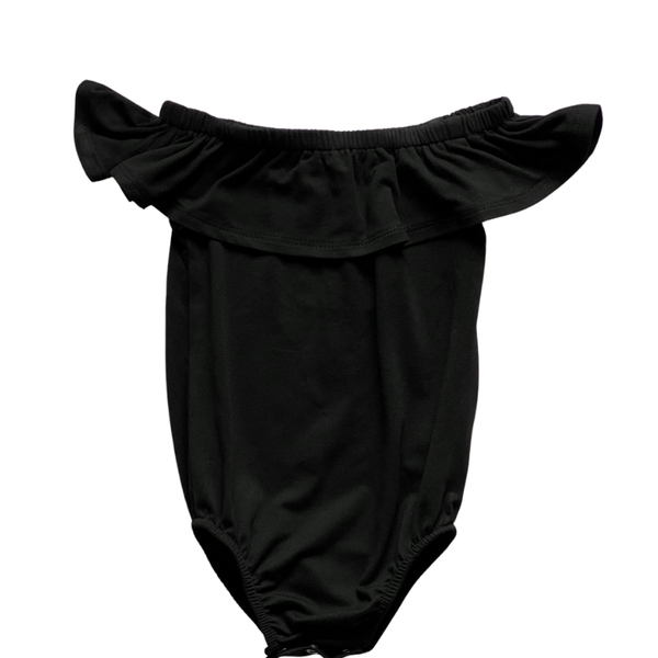 Isla Flutter Sleeve Leotard - Black; 0/3M - 5T