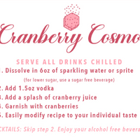 Cocktail Bombs; Cranberry Cosmo