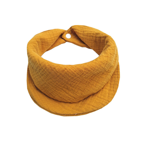 Infant Cotton Double Bibs; Yellow