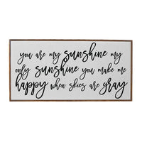 You Are My Sunshine Wood Framed Sign