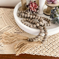 Grey Wooden Bead Garland