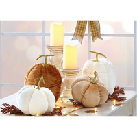 Plush Pumpkins, Ivory - Multiple Sizes
