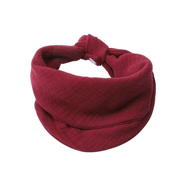 Infant Cotton Double Bibs; Maroon