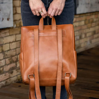 Brown Leather Backpack